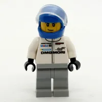 Race Driver, White Torso, White Legs, Blue Helmet, Porsche