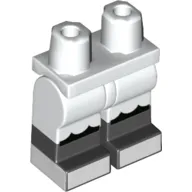 Hips with White Legs and Black Boots Pattern with Skirt, White Shoes Print