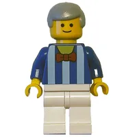 Man, Blue Torso, White Legs, Light Bluish Grey Hair