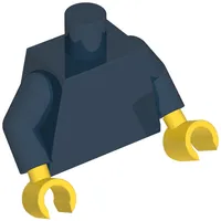 Torso Windsurfer in Yellow Circles Front, '2011 The LEGO Store Lone Tree, CO' Back Print, Dark Blue Arms, Yellow Hands