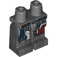 Hips and Pearl Titanium Legs with Dark Red, Dark Blue and Silver Armor Print (Ultron MK1)