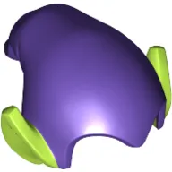 Hat Drooping with Pointy Ears Lime pattern