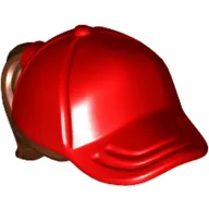 Hair and Hat / Cap, Ponytail Reddish Brown Print