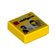 Tile 1 x 1 with LEGO Collectible Minifigures Series 1 Package print