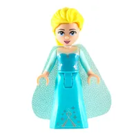Elsa - Light Aqua Glitter Cape