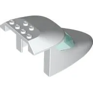 Aircraft Fuselage Curved Forward 6 x 10 x 4 Top with 2 Trans-Blue Window Panes