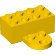 Brick Magnet 2 x 4 with Round Plate 2 x 2