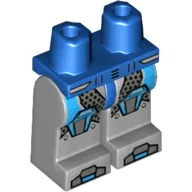 Hips and Light Bluish Gray Legs with Dark Azure Armour, Knee Pads, Boots