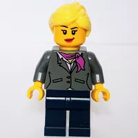 Dark Bluish Gray Torso, Dark Blue Legs, Bright Yellow Hair