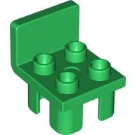 Duplo Chair with 4 Studs and Squared Back