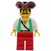 Pirate - Green Vest, Red Legs, Brown Tricorne