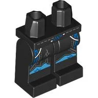 Hips and Black Legs with Dark Azure Strips, Silver Trim, Medium Azure Knees print