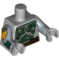 Torso Armor Plates Dark Green Print (Boba Fett), Sand Blue Arms Printed, Light Bluish Gray Hands