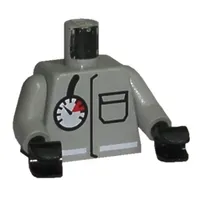 Torso Fire Air Gauge and Pocket Print, Light Gray Arms, Black Hands