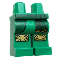 Hips and Green Legs with Dark Green Robe and Belt, Tan Knee Caps print