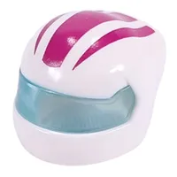 Helmet, Formula 1 with Trans-Light Blue Visor pattern and Magenta Stripes print
