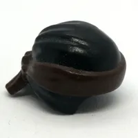 Head Wrap with Headband and Knot, Dark Brown Pattern