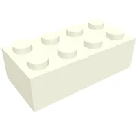 Brick 2 x 4 without Bottom Tubes, Slotted (with 1 slot)