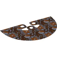 Neckwear Cape, Cloak Half Circle, Iridescent Front, Reddish Brown Design Back Print