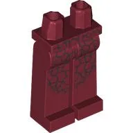 Hips and Dark Red Long Legs with Black Webbing/Cracks print