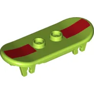 Sports Skateboard with Trolley Wheel Holders with Dark Red Stripe Print