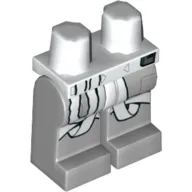 Hips and Light Bluish Gray Legs with Light Aqua Belts Print