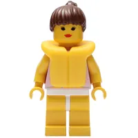 Res-Q Woman, Pink Swimsuit, Yellow Life Vest