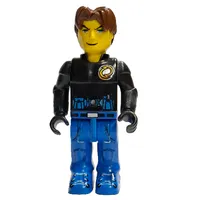 Juniors Midifig, Jack Stone, Black Jacket, Blue Legs, Blue Belt with Pockets and Radio