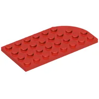 Plate Round Corner Right 4 x 8 with Waffle Bottom