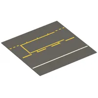 Baseplate 32 x 32 with 6-Stud Straight with Yellow and White Pit Lane Print
