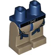 Hips and Dark Tan Legs with Dark Blue Straps and Silver Buckles Print