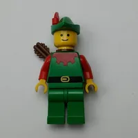 Forestman Archer (Forestmen) - Red, Green Hat, Small Red Plume