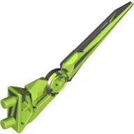 Large Figure Weapon Blade / Claw / Spike, Flexible with Marbled Lime Pattern