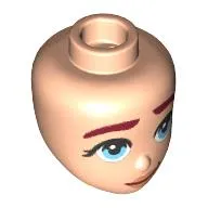 Minidoll Head Dark Red Eyebrows, Medium Azure Eyes, Nougat Lips print