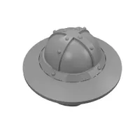 Helmet with Chinstrap and Wide Brim