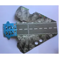 Ramp with Tunnel, Checkered Startline, White Stripes and Tire Tracks print