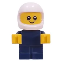 Baby, Racer, Dark Blue Body, White Helmet