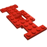 Vehicle Base 4 x 10 x 2/3 with 2 x 2 Recessed Center with Smooth Underside, 1 x 2 Cutouts, No Center Hole