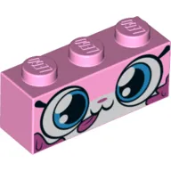 Brick 1 x 3 with Unikitty, Long Tongue print