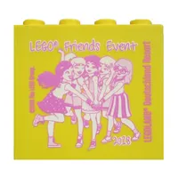 Brick 2 x 4 x 3 with 'LEGOLAND Deutschland Resort LEGO Friends Event 2018' Print
