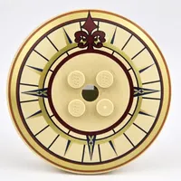 Dish 6 x 6 Inverted (Radar) with Solid Studs with Compass, Dark Red Arrow, Gold/Dark Orange Circles print