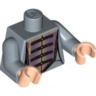 Torso Robe with Braid Clasps Print, Sand Blue Arms, Light Nougat Hands