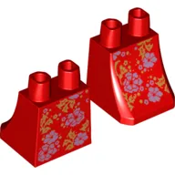 Hips and Legs Under Dress/Robe with Sand Blue and Yellow Flowers