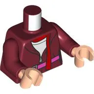 Torso, Hoody, Laces, Dark Pink Belt, Red Scarf, White Shirt print, Dark Red Arms, Light Nougat Hands