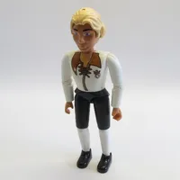 Belville Figure Articulated Elbows, Male, Light Yellow Hair, White Shirt with Laces and Royal Crest Logo Print (Prince Justin)