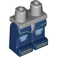 Hips and Dark Blue Legs with Silver Boots and Bright Light Blue Knee Pads Print