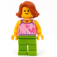 Bright Pink Torso, Lime Legs, Dark Orange Hair