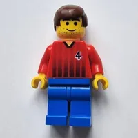 Soccer Player Red Torso, Blue Legs, #4