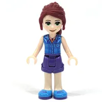 Mia - Dark Azure Plaid Top, Dark Purple Skirt