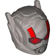 Helmet with Antennae and Headphones and Red Stripes, Dark Red Visor Print (Ant-Man)